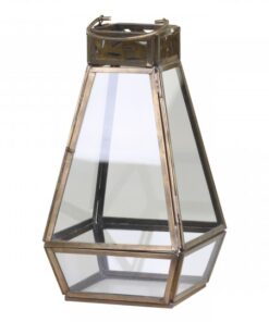 Alternative view of Windlicht brons met glas klein model