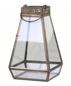Alternative view of Windlicht brons met glas groot model