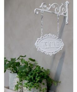 Alternative view of Metalen bord Welcome hangend
