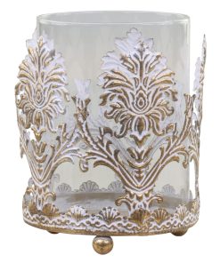 Alternative view of Windlicht verouderd goud klein