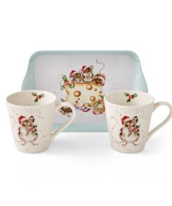 Alternative view of Holly Jolly Christmas Mouse Christmas mug and tray set