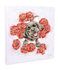 Poppy Love Labrador canvas