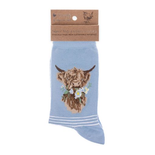 Daisy Coo Highland Cow women socks