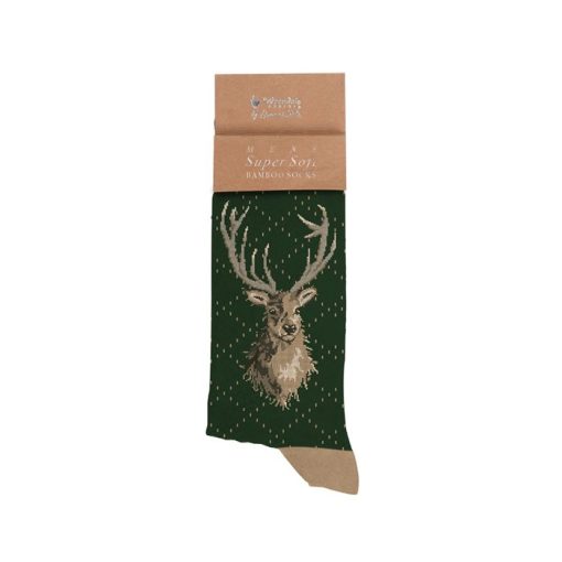 Portrait of a Stag stag men's socks