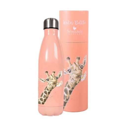 Flowers giraffe water bottle