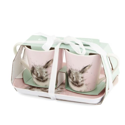 Bathtime Rabbit mug and tray set