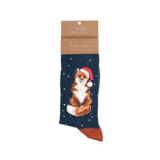 Festive Fox fox men's socks