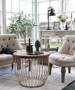 Alternative view of Koffietafel met houten dienblad - manden set